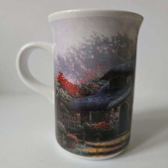 Lilac Cottage 2004 Genuine Kinkade Ceramic Coffee Mug - Picture 2 of 16